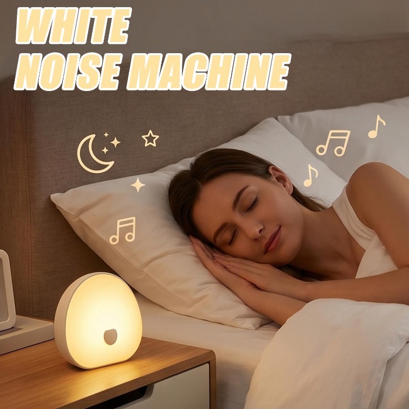 Baby Sound Machine White - RGB Schlaf-White-Noise-Maschine mit beruhigenden Klängen, berührbare,