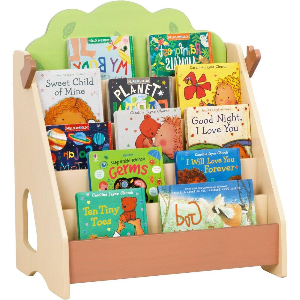 Baby Nursery Bookcase - OOOK Montori Bücherregal für Kinder, Premium-Kiefernholz-Bücherregal
