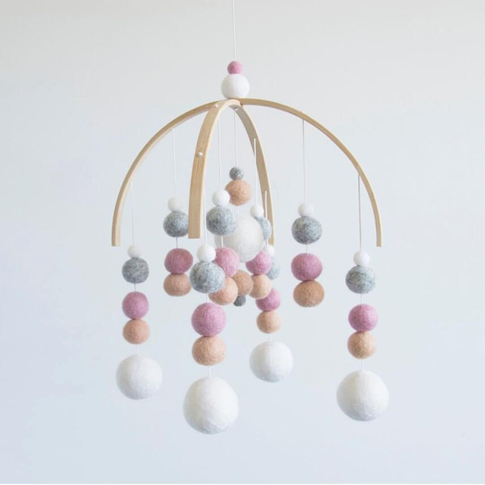 Baby Nursery Hanging Decor - Hölzerner mobiler Hängerahmen-Bausatz für Drehspielzeug, Kinderzimmerdekoration,