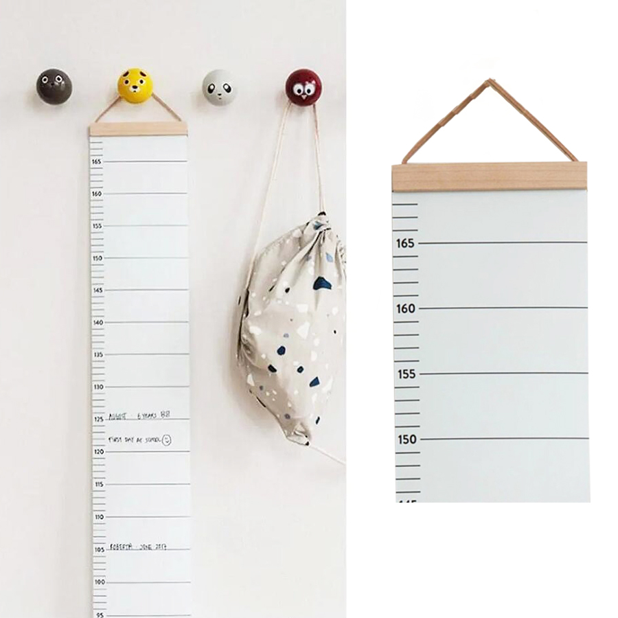 Baby Nursery Hanging Decor - Nordic Kinder Höhe Herrscher Leinwand Hängen