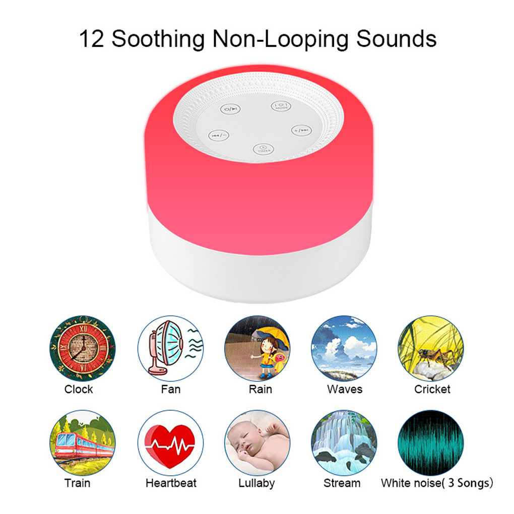 Baby Sound Machine White - Baby White Noise Machine Schnuller, verstellbares
