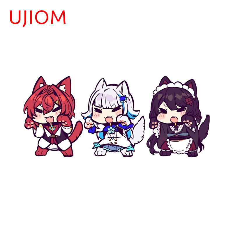 Baby Nursery Diy - UJIOM Chibi Hololive Drei Mädchen Wandaufkleber