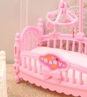 Baby Nursery Items - 1:12 Puppenhaus Miniatur Mini Babybett Wiege
