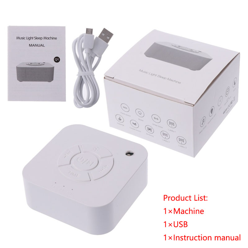 Baby Sound Machine White - White Noise Machine USB wiederaufladbare zeitgesteuerte