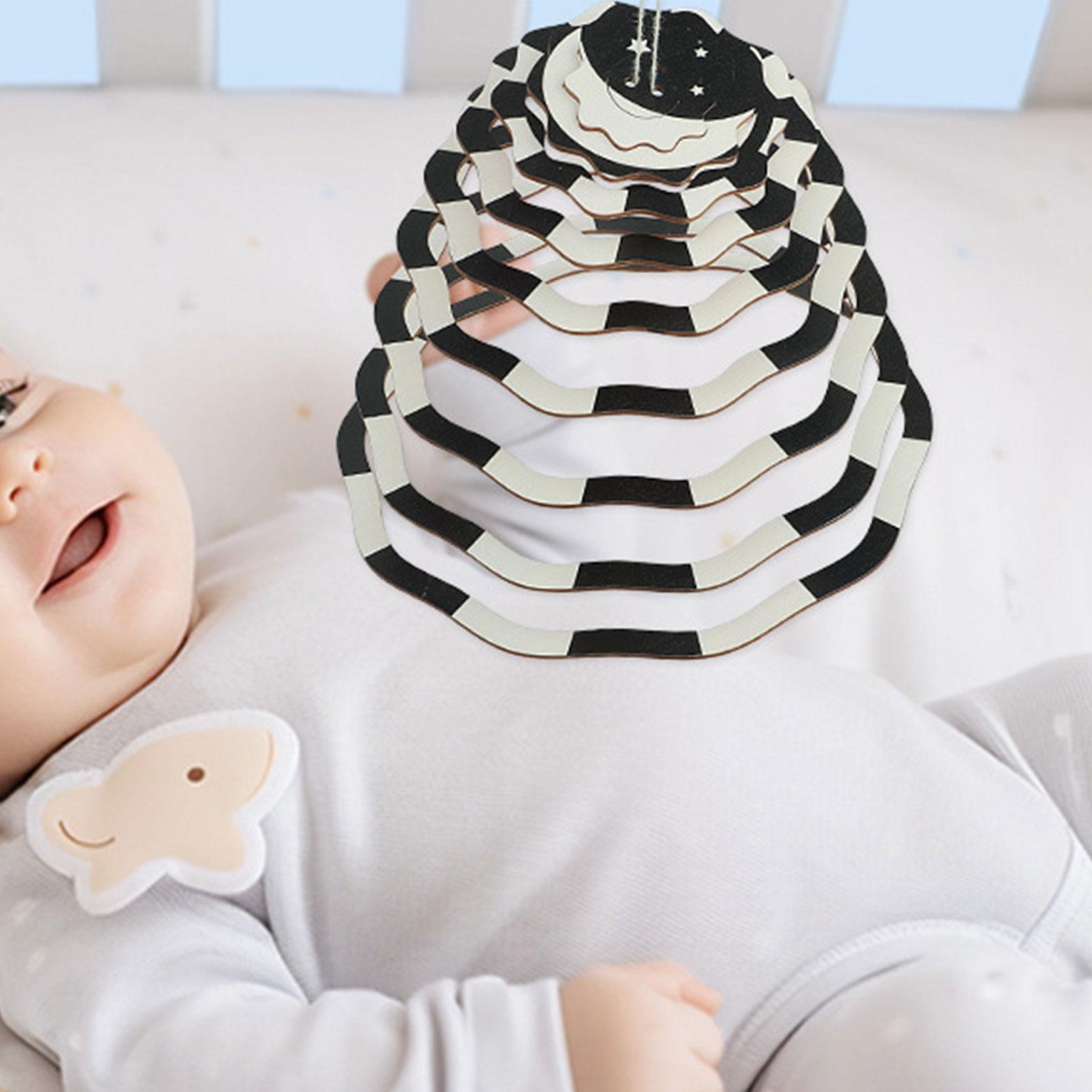 Baby Nursery Items - Mobiles sensorisches Spielzeug für Kinderbett, schwarz-weißes