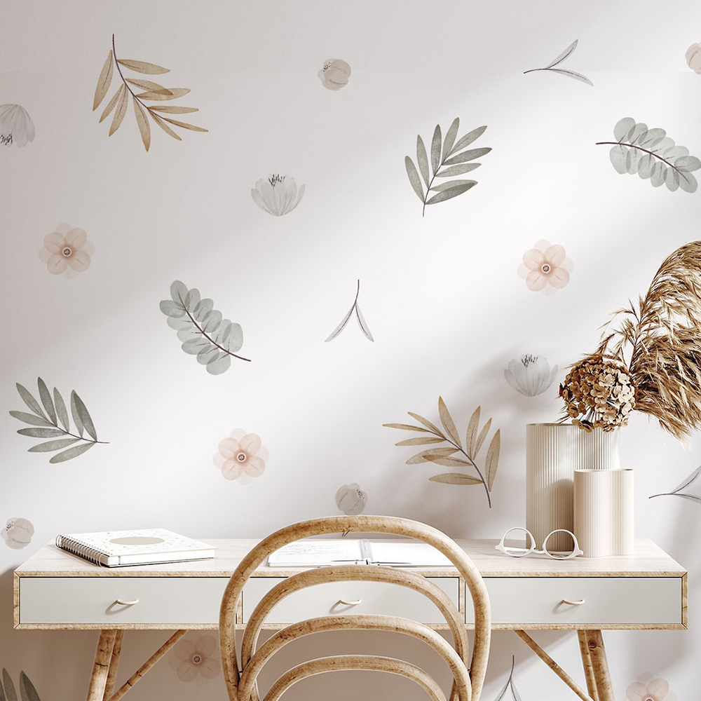 Baby Nursery Diy - Boho Blätter Botanische DIY Wandtattoos Kunstwand