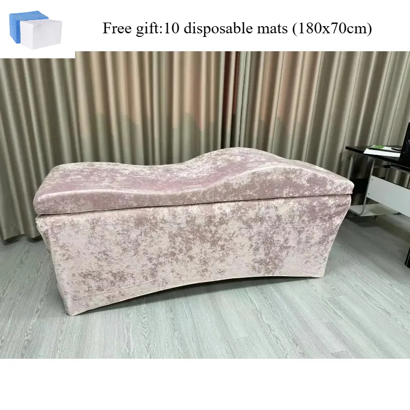 Changing Table Topper - Geschwungene Wimpernverlängerungsliege für Schönheitssalons, Samt-Massagetischauflage, Maßgefertigte