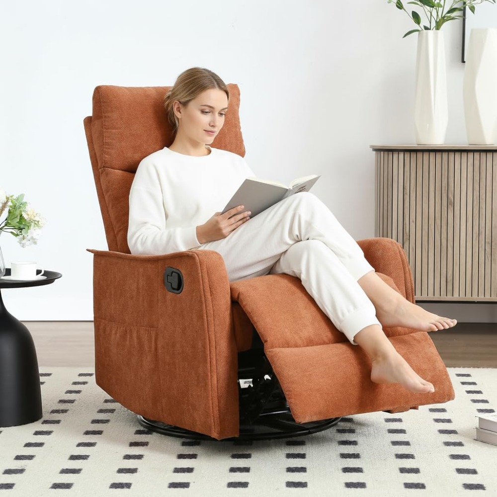 Rocking Chair Nursery - 360° Drehbarer Schaukelstuhl für Erwachsene, Kinderzimmer-Schaukelstuhl