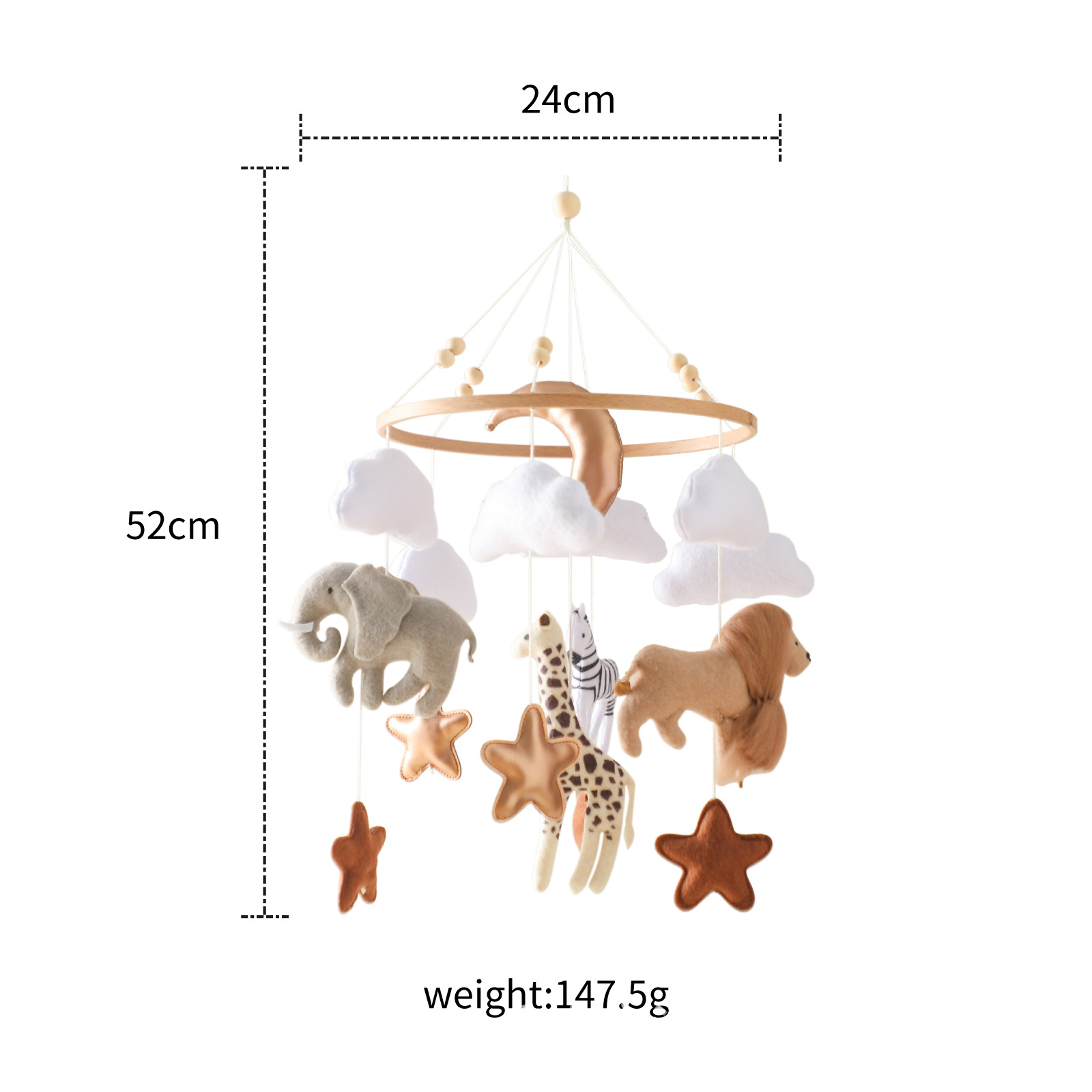 Baby Nursery Hanging Decor - Heißer Verkauf Nordic Handgemachte Filz Dschungel
