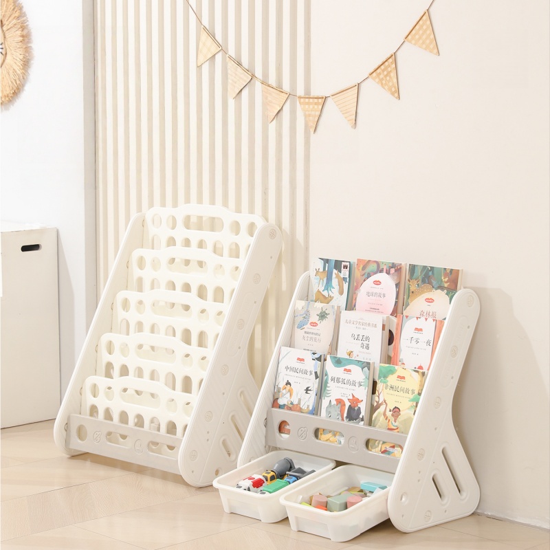 Baby Nursery Bookcase - Kinder Bücherregal Lagerung Rack 2-In-1 Spielzeug