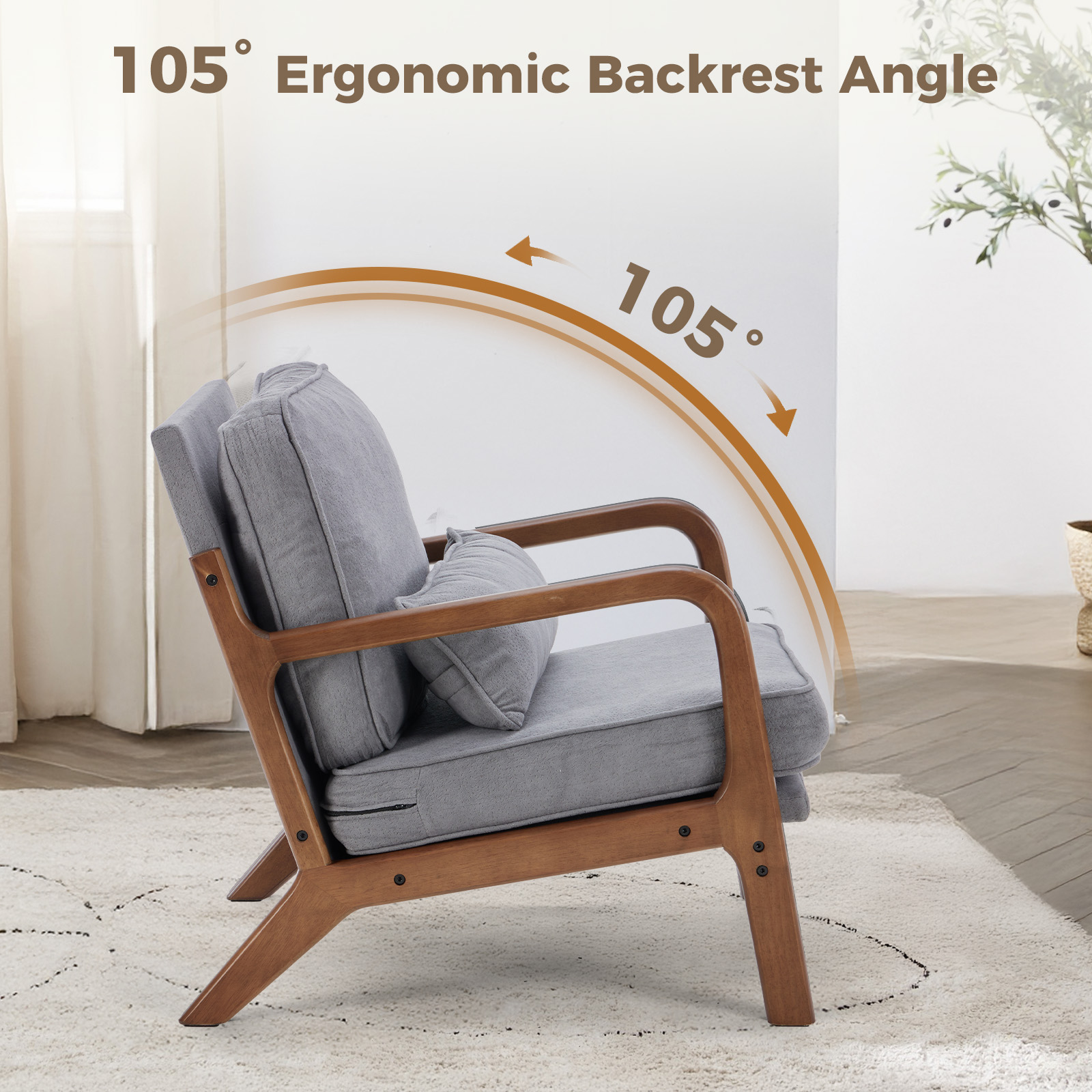 JHK Mid-Century Modern Stuhl,  – Rocking Chair Nursery Bewertung und Preis
