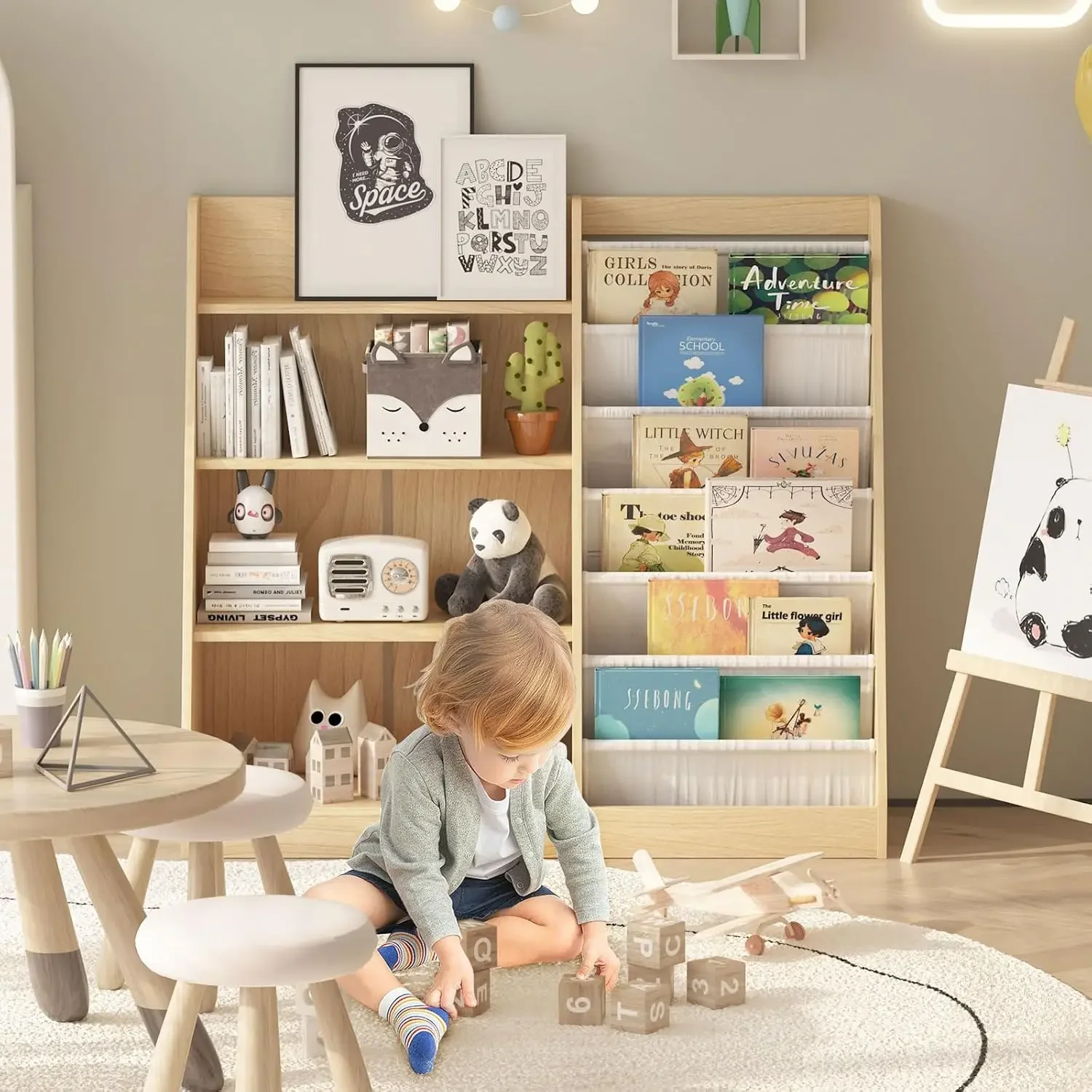 4-stufiges Kinder-Bücherregal, – Baby Nursery Bookcase Bewertung und Preis