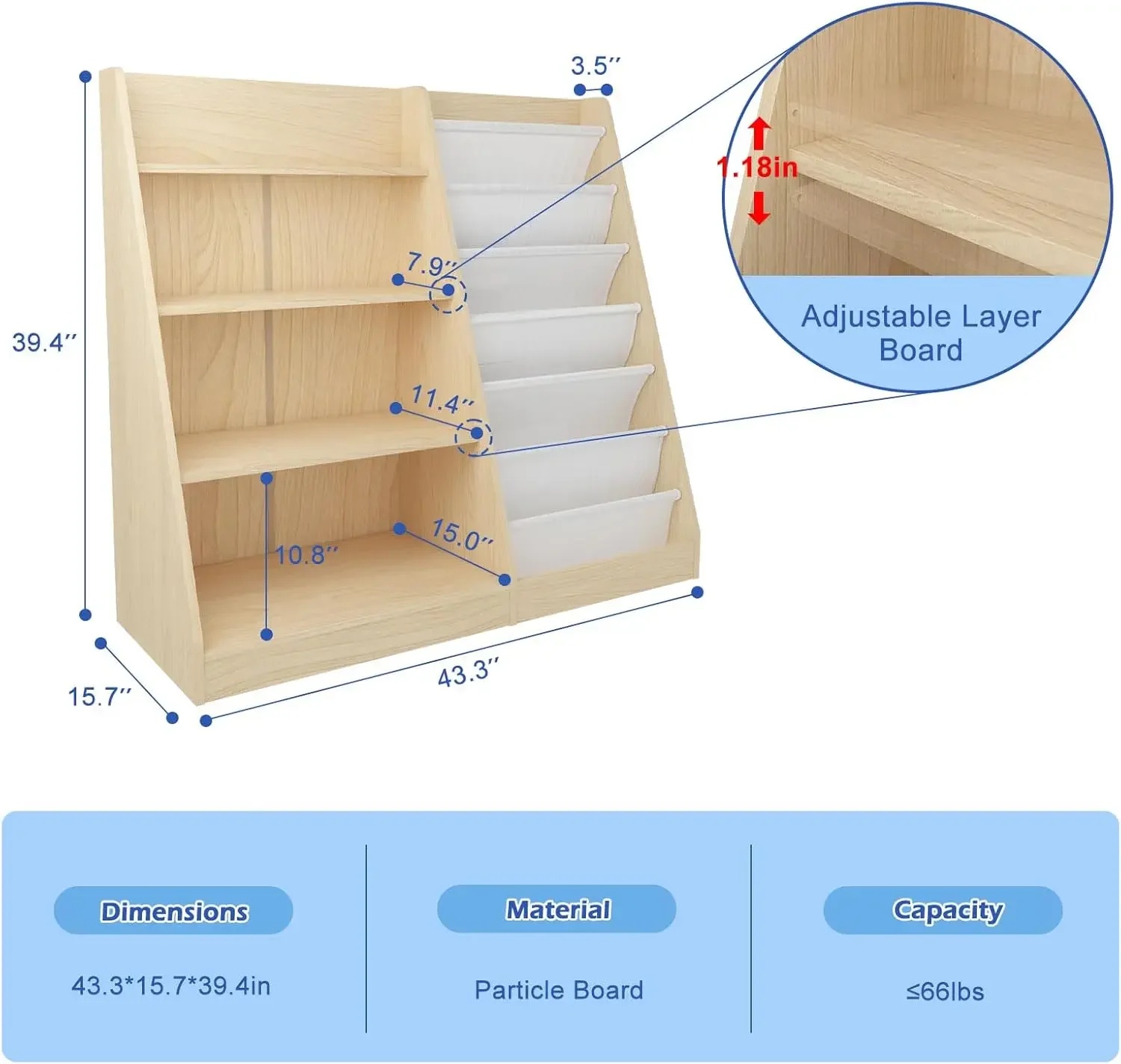 4-stufiges Kinder-Bücherregal, – Baby Nursery Bookcase Bewertung und Preis