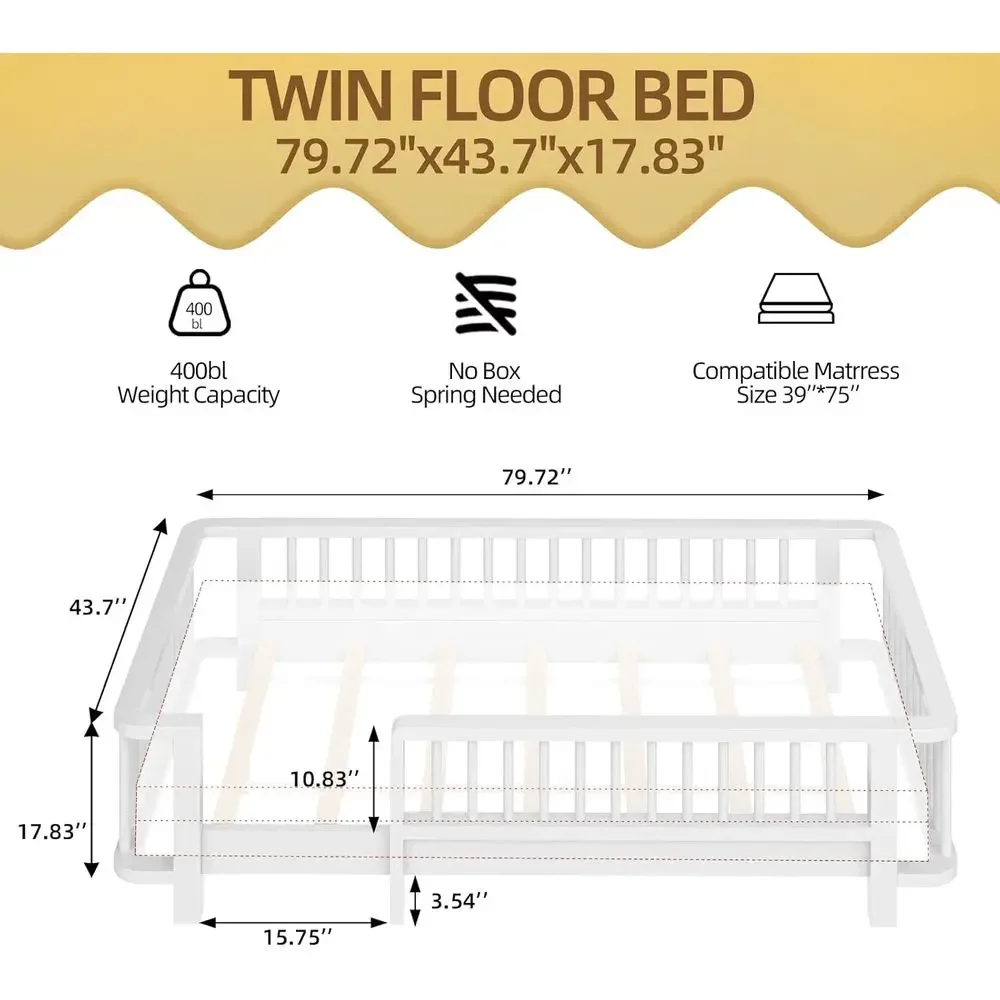 Massivholz-Einzelbett mit Seit – Bed Rail Toddler Bewertung und Preis