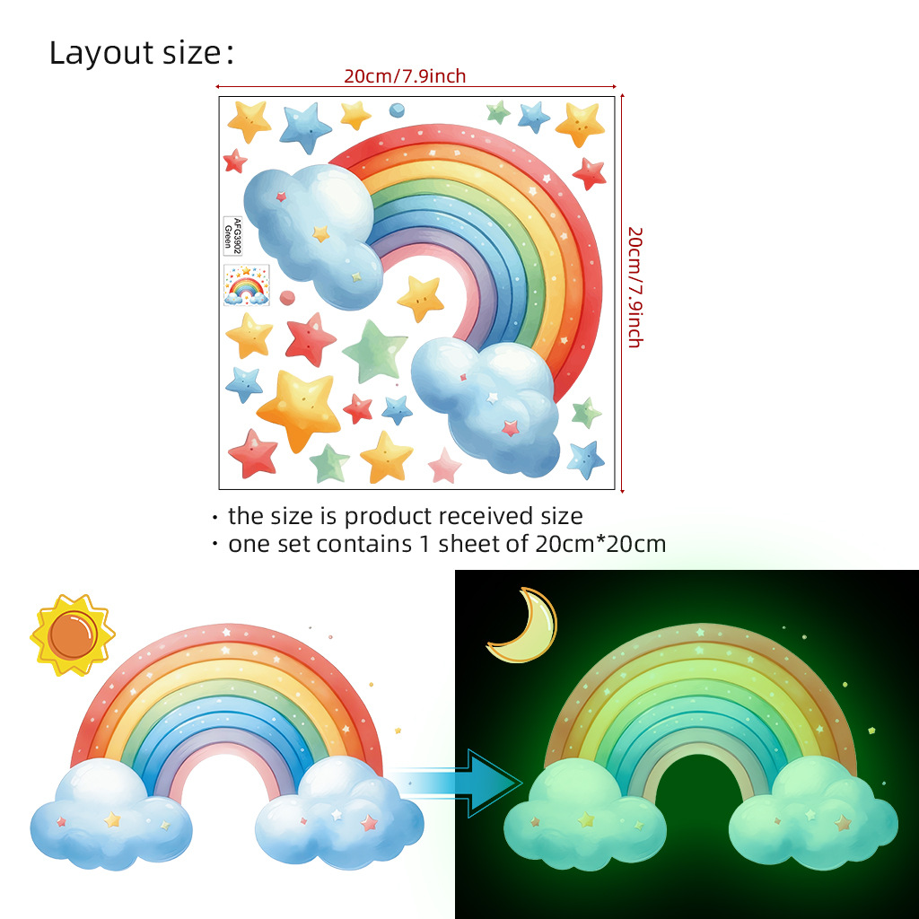 Cartoon Regenbogen Leuchtende  – Baby Nursery Diy Bewertung und Preis
