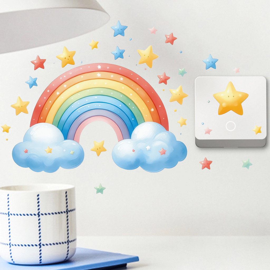 Cartoon Regenbogen Leuchtende  – Baby Nursery Diy Bewertung und Preis