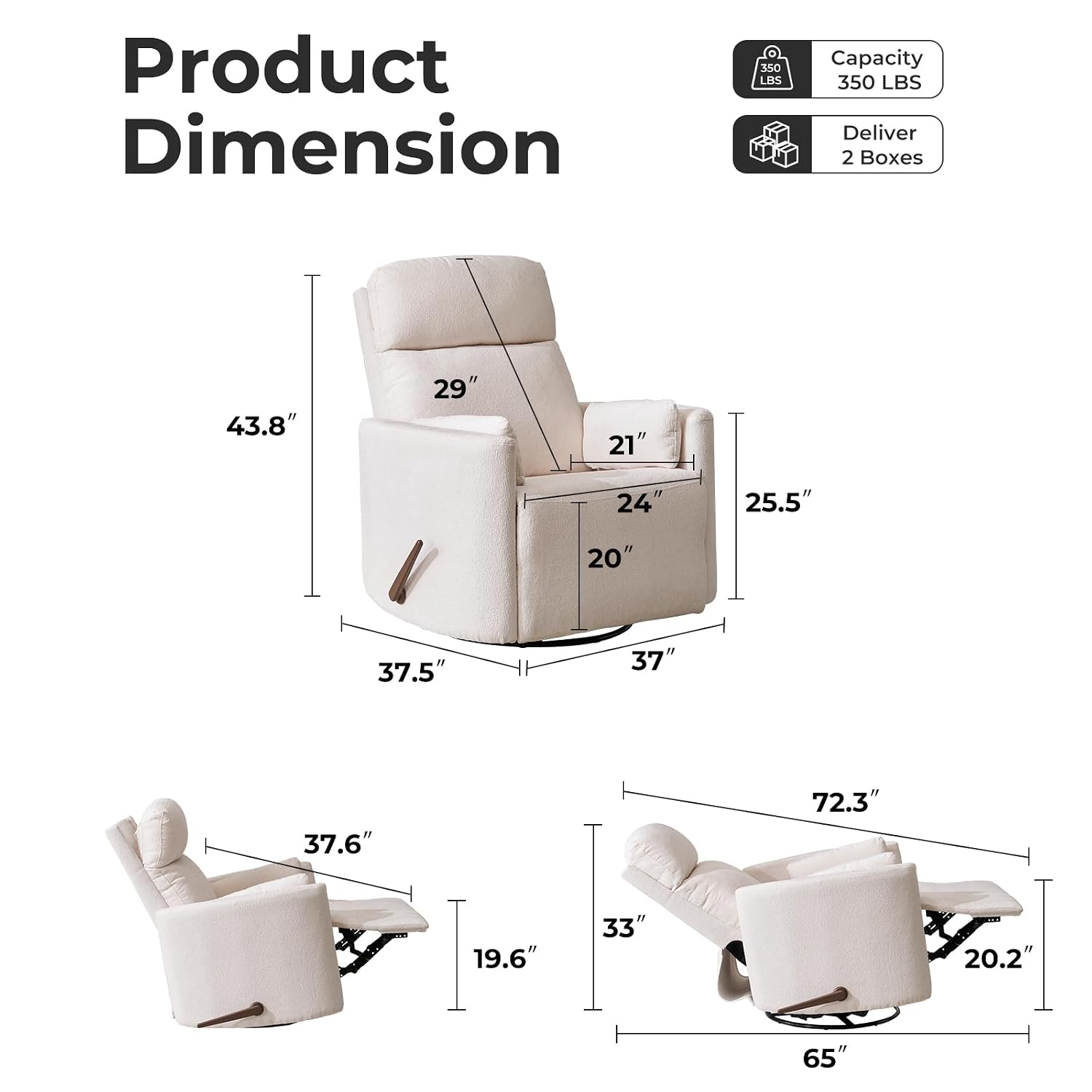 Übergroßer Drehbarer Relaxsess – Rocking Chair Nursery Bewertung und Preis