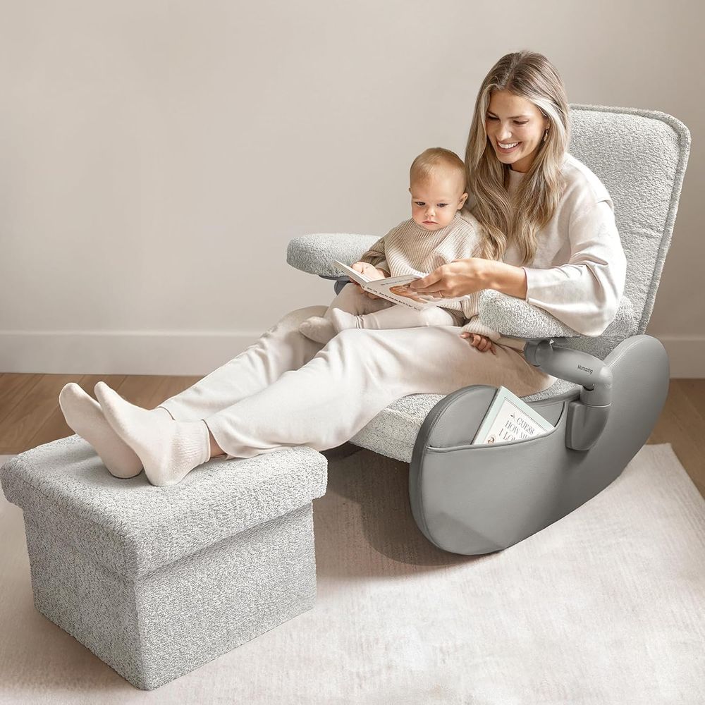 Gepolsterter Schaukelstuhl mit – Rocking Chair Nursery Bewertung und Preis