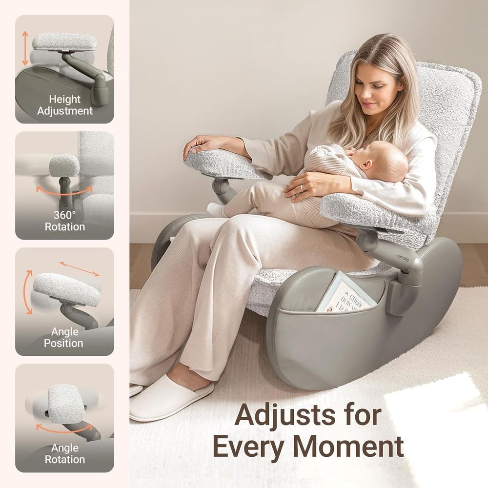Gepolsterter Schaukelstuhl mit – Rocking Chair Nursery Bewertung und Preis
