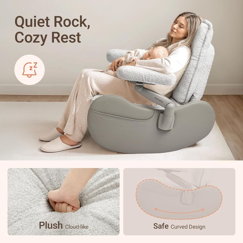 Gepolsterter Schaukelstuhl mit – Rocking Chair Nursery Bewertung und Preis