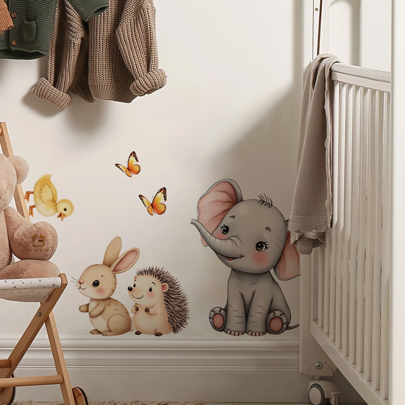 Cartoon-Tier-Wandaufkleber – E – Baby Nursery Room Bewertung und Preis