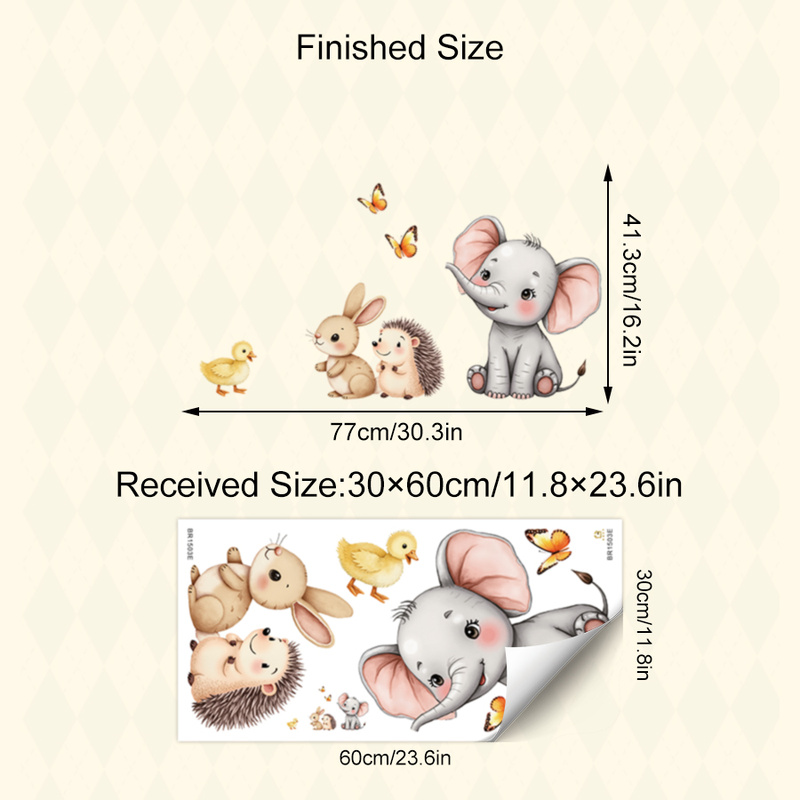 Cartoon-Tier-Wandaufkleber – E – Baby Nursery Room Bewertung und Preis
