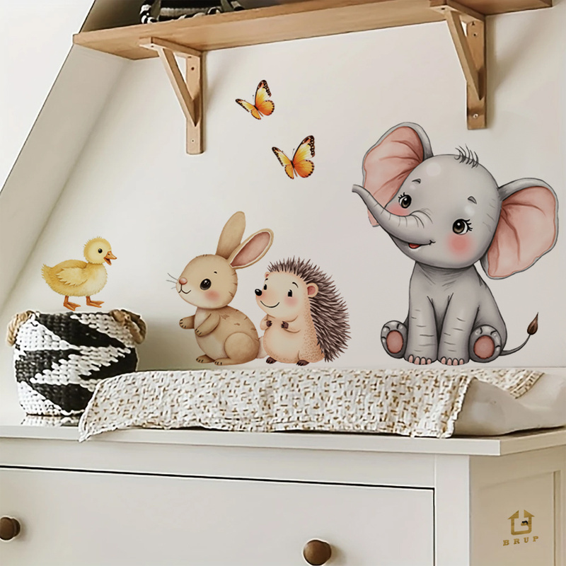 Cartoon-Tier-Wandaufkleber – E – Baby Nursery Room Bewertung und Preis