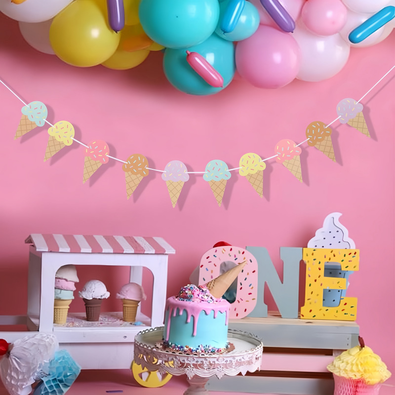 Süßes Eiscreme-Thema Papierban – Baby Nursery Hanging Decor Bewertung und Preis