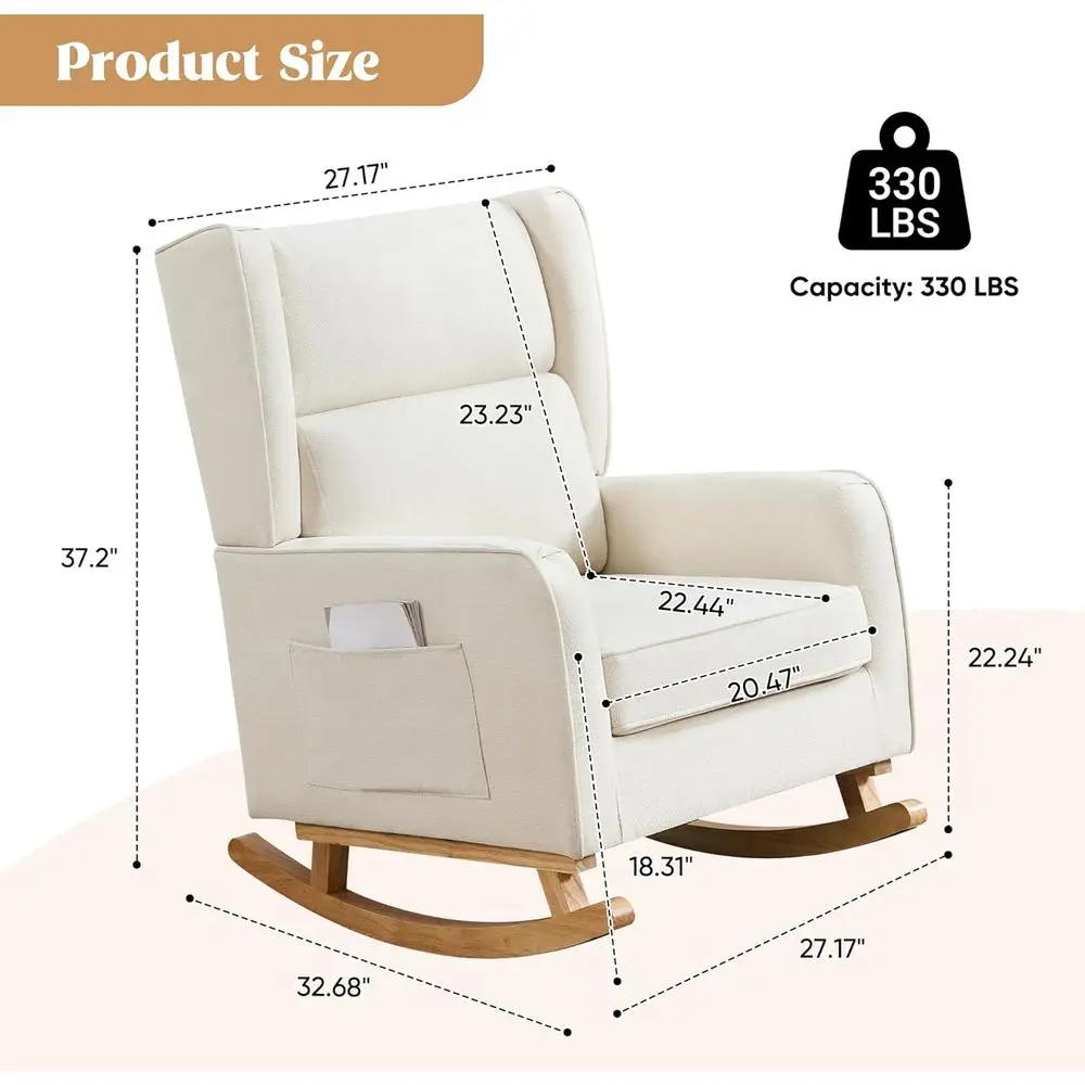 Hochlehniger Massivholz-Schauk – Rocking Chair Nursery Bewertung und Preis