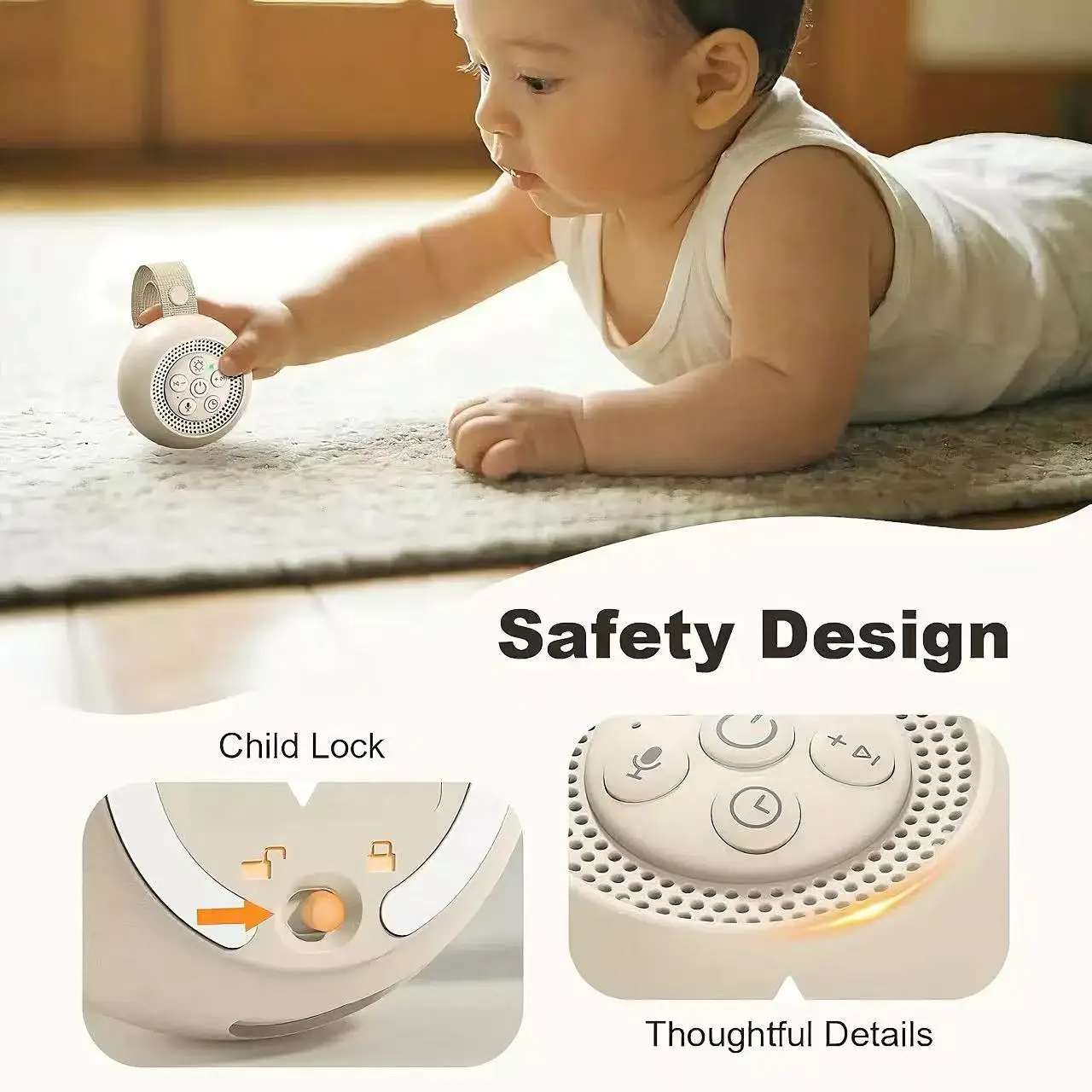 Baby-Schlafgeräuschmaschine mi – Baby Sound Machine White Bewertung und Preis